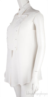 Off-White Sleeveless Blouse