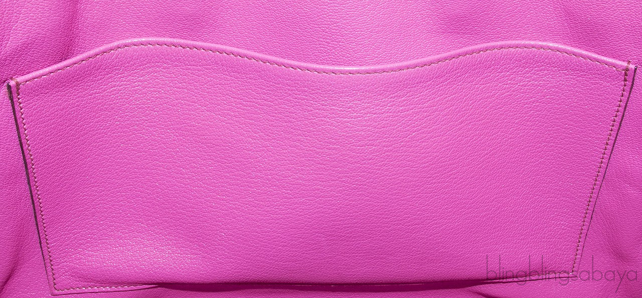 Birkin 35 Ostrich Fuschia Pink PHW