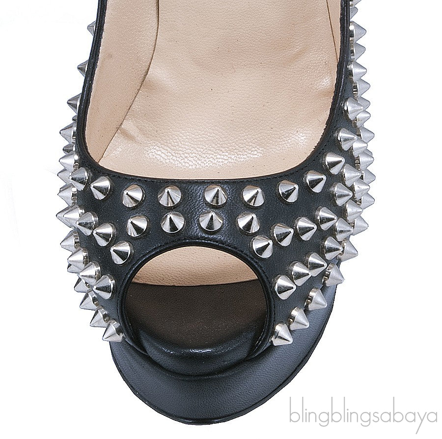 Lady Peep Toe Spikes 150 Pump