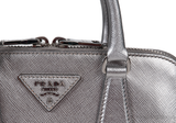 Silver Saffiano Promenade Top Handle Bag