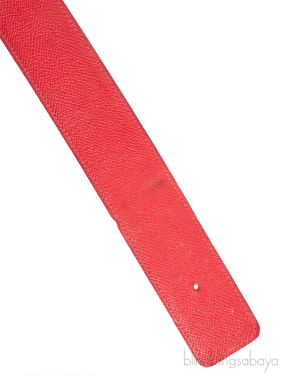 Red Epsom \"H\" Reversible Belt