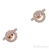 Finesse Pink Gold Diamond Earrings