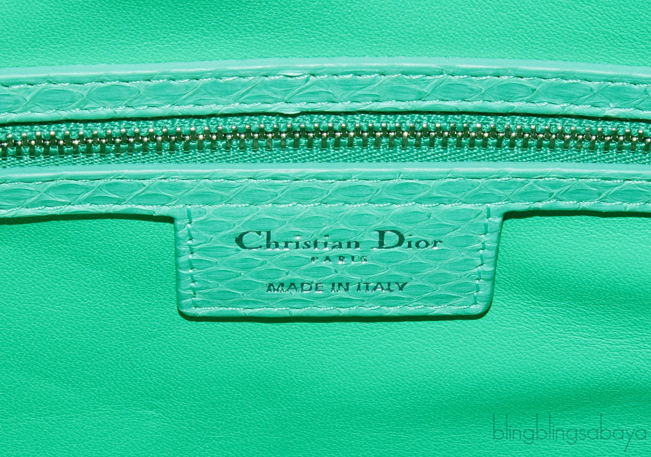 Lady Dior Green Python