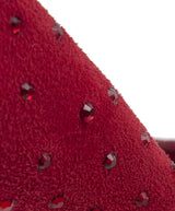 Dolce & Gabbana Red Suede Crystal Heels