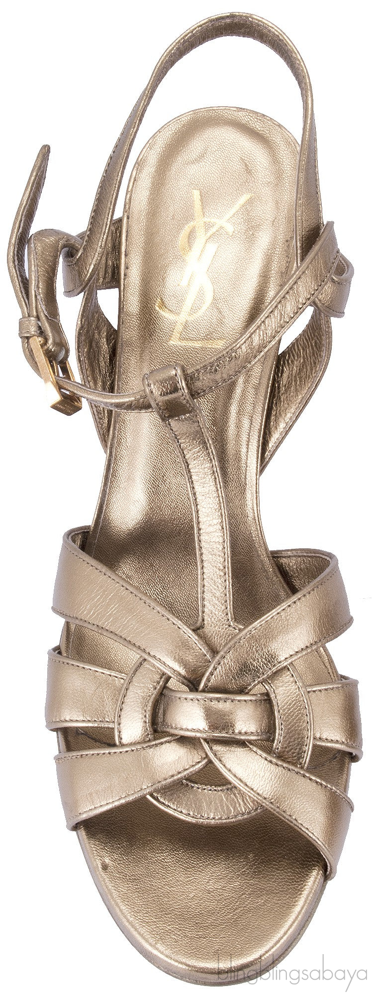 Gold Leather Tribute Sandals