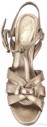 Gold Leather Tribute Sandals