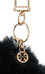 Black Fur Heart Keychain