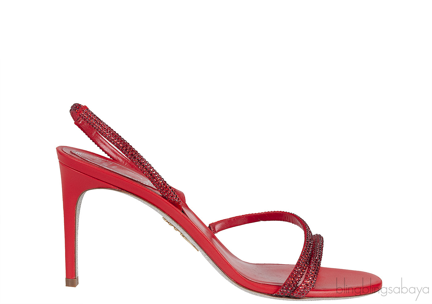 Red Crystal Slingback Sandals