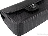 Dark Grey Crocodile Mini Bag