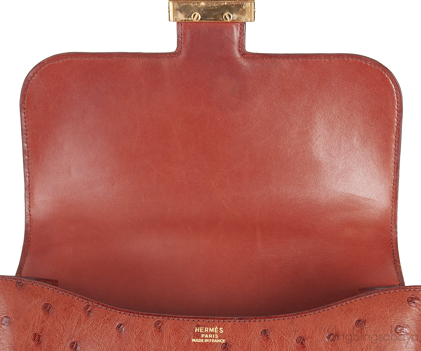 Hermes Vintage Constance 23 Brown Ostrich GHW