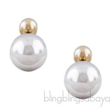 Mise en Dior Silver Gold Tribal Earrings
