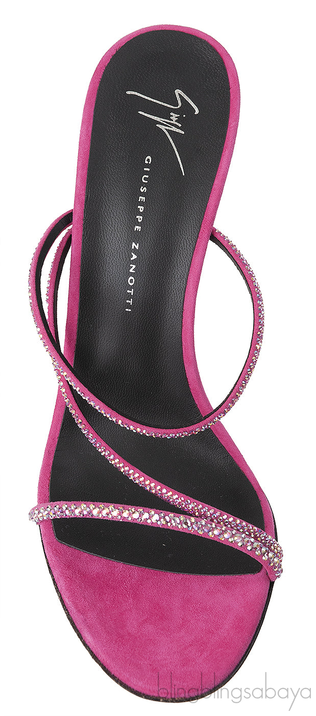 Pink Julianne Crystal Embellished Sandals