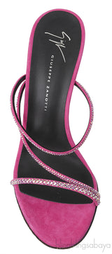 Pink Julianne Crystal Embellished Sandals