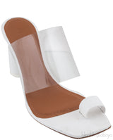 White PVC One Finger Slide Mule