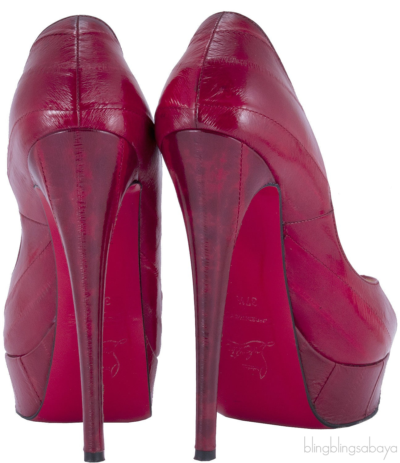 Lady Peep 150 Eel Red Pump
