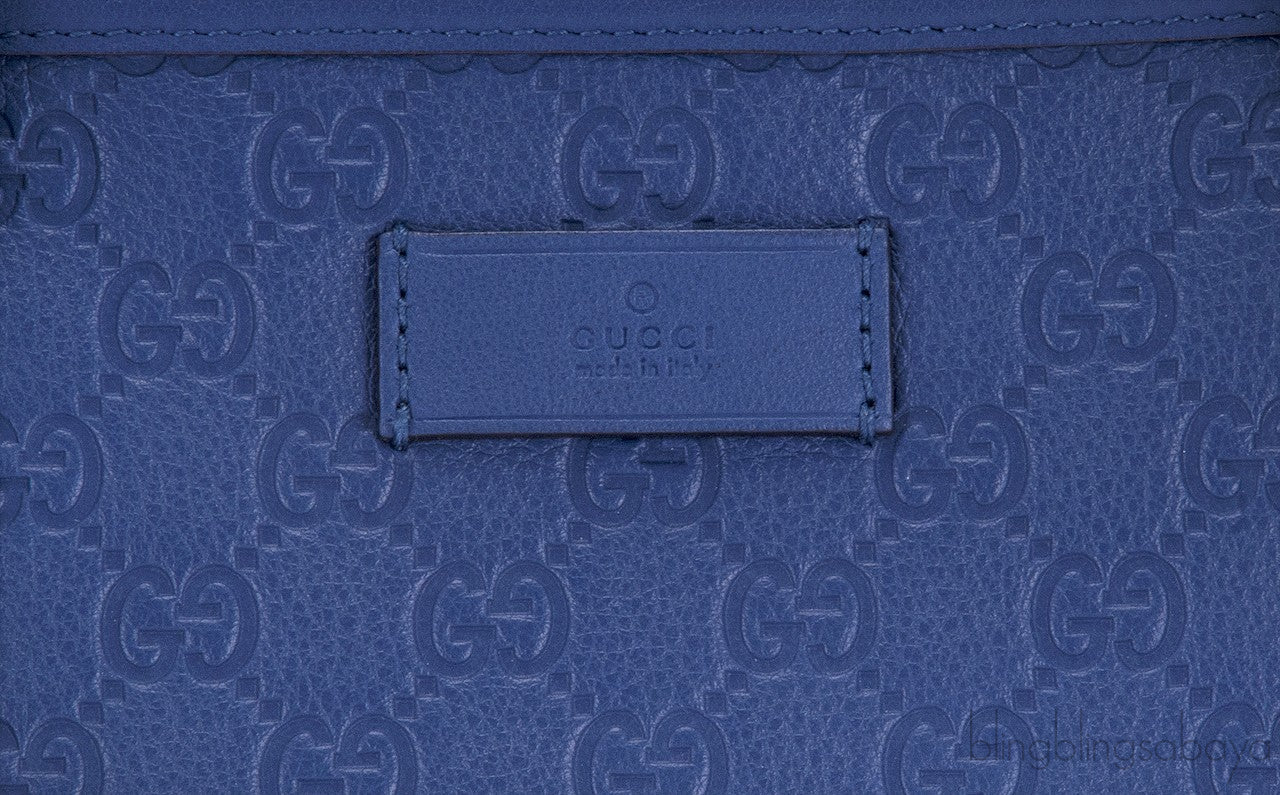 Blue Guccissima Monogram Cabas