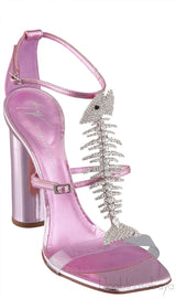 Pink Fishbone Sandals