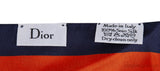Christian Dior Silk Multicolor Zodiac Print Twilly