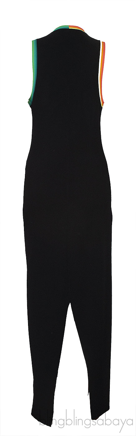 Black Stretch Jersey Maxi Dress