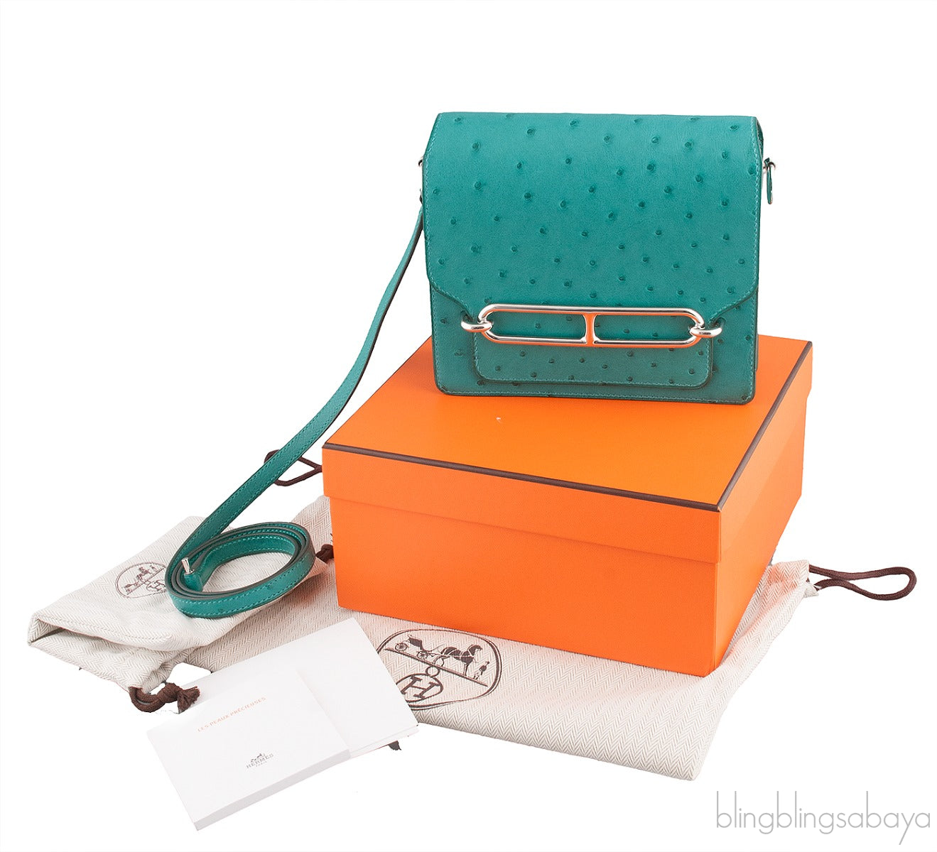 Mini Sac Roulis 18 Ostrich Vert Verone