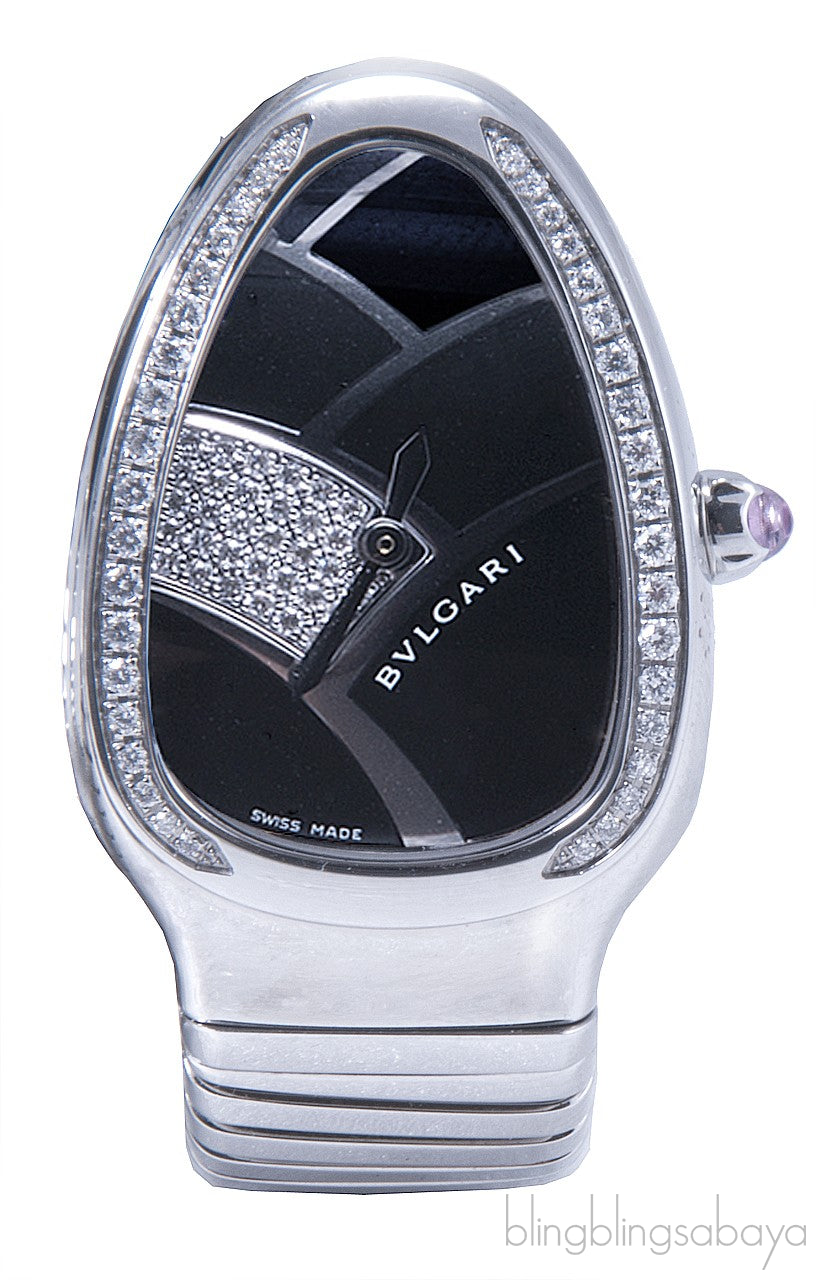 Serpenti Steel Diamond Watch