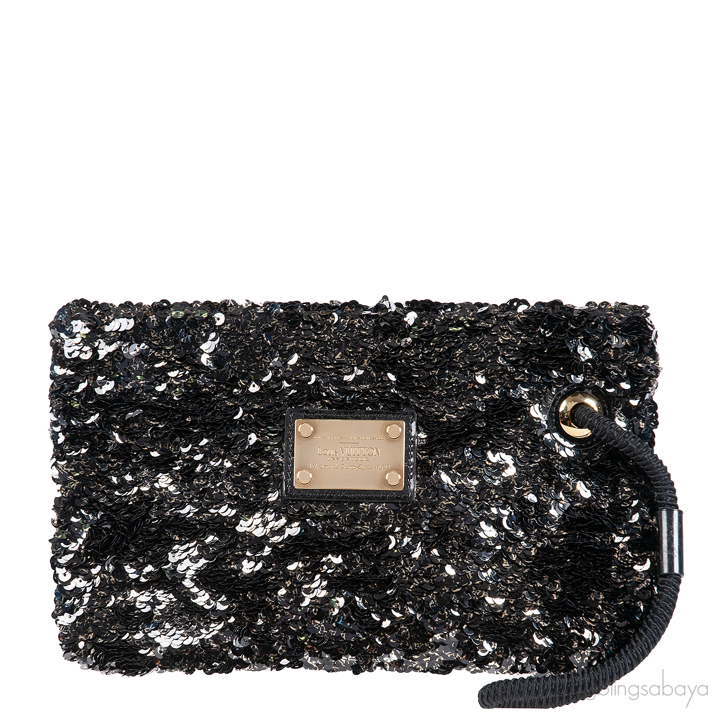 Sequin Black Pochette Rococo