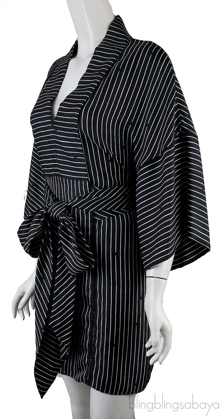 Black Stripe Tunic Dress