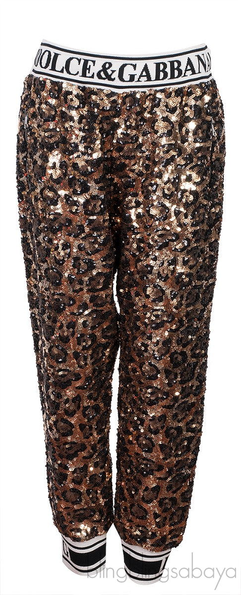 Sequined Leopard Trouser
