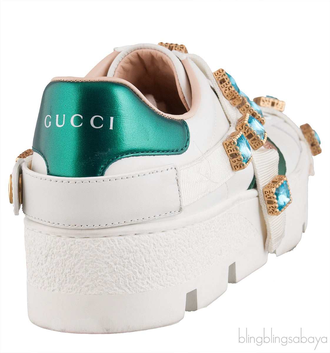 Ace Embroidered Platform Sneaker w/ Crystals