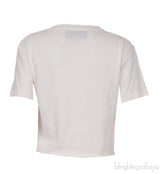 Gucci Embroidered Off-white Crop T-shirt