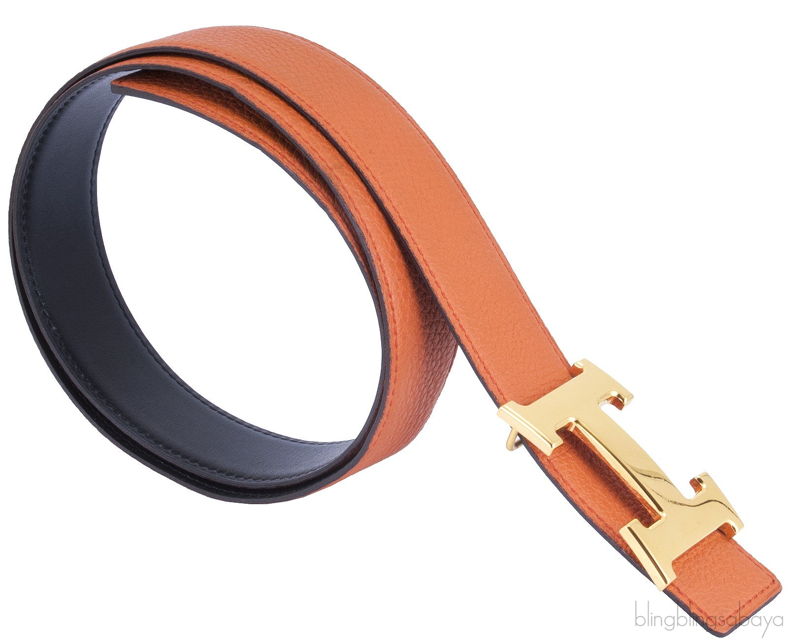 H Belt Orange / Black