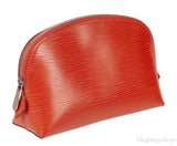 Louis Vuitton Orange Cosmetic Pouch Epi Leather