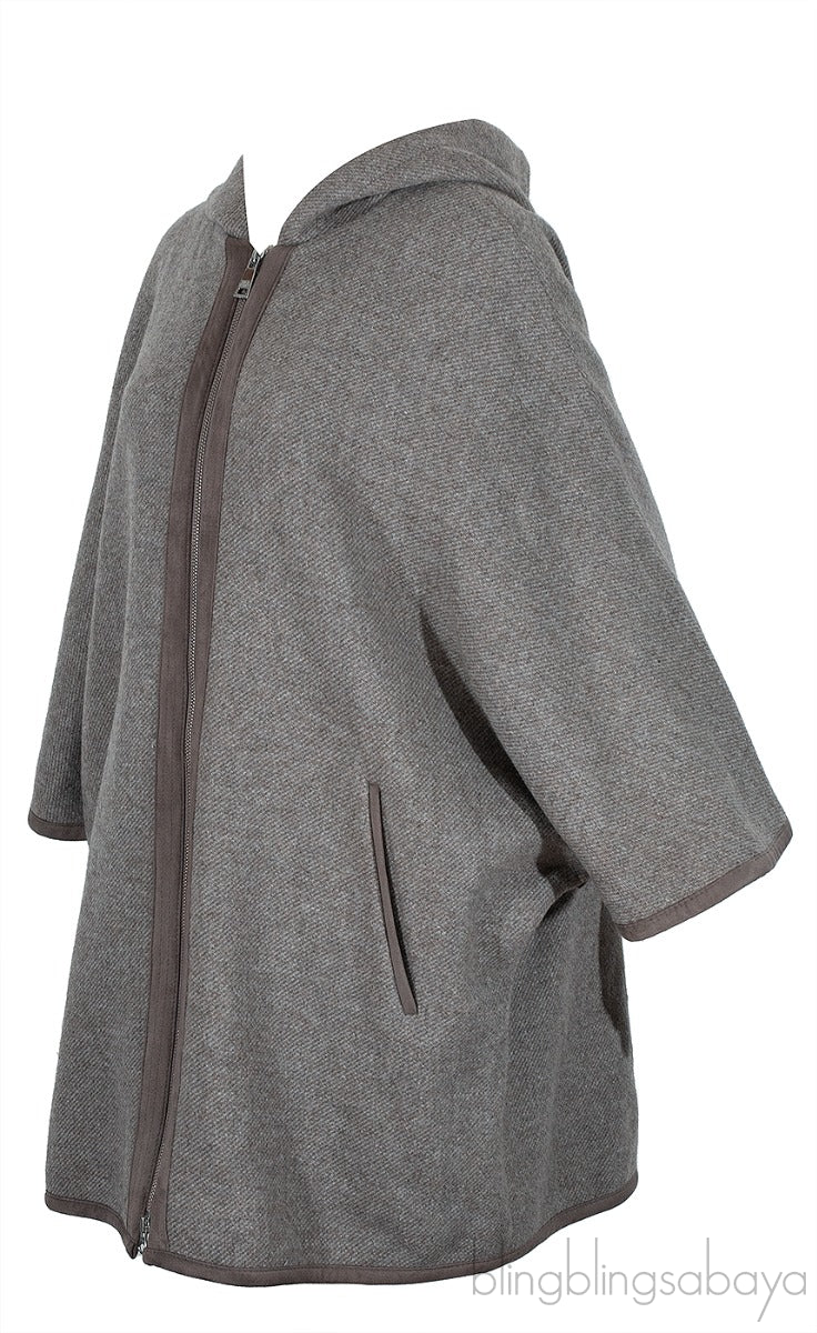 Grey Hooded Jacket