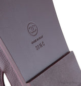 Burgundy Quilted Leather CC Velcro Sandals