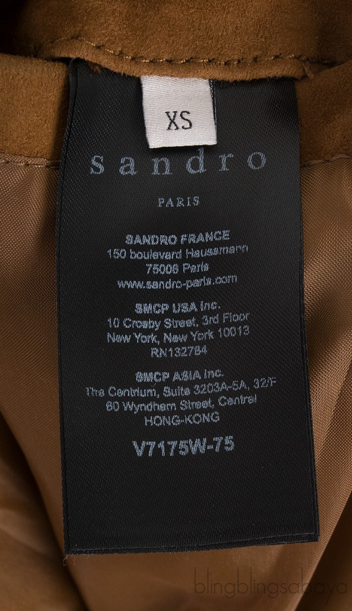 Brown Suede Bomber Jacket