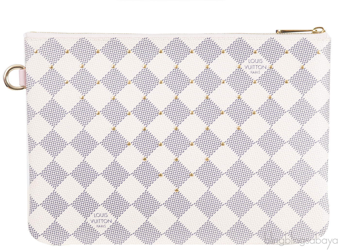Louis Vuitton City Pouch Damier Azur Studded Clutch