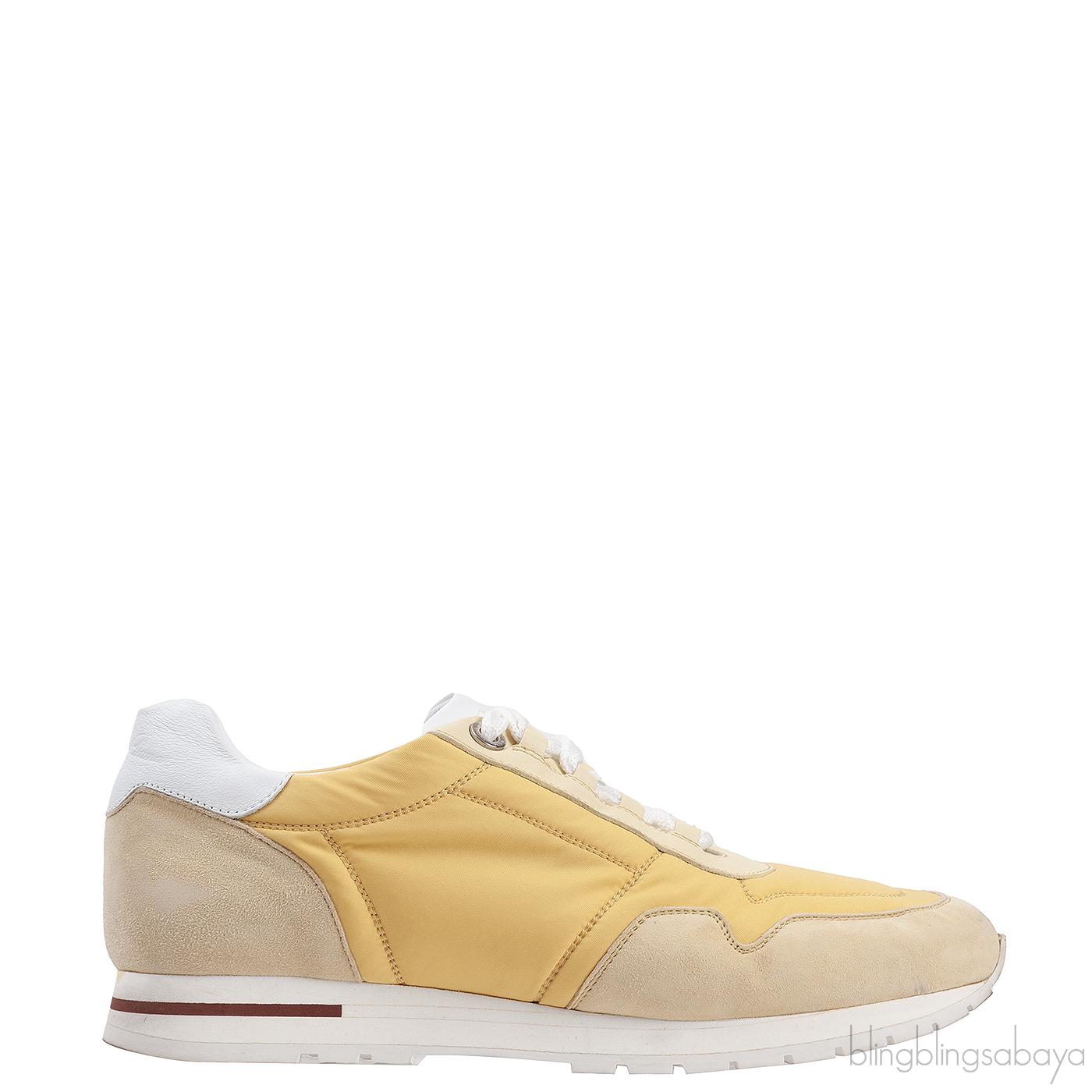 Loro Piana My Wind Microfibre Yellow Sneakers