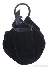 Black Velvet Handle Bag*