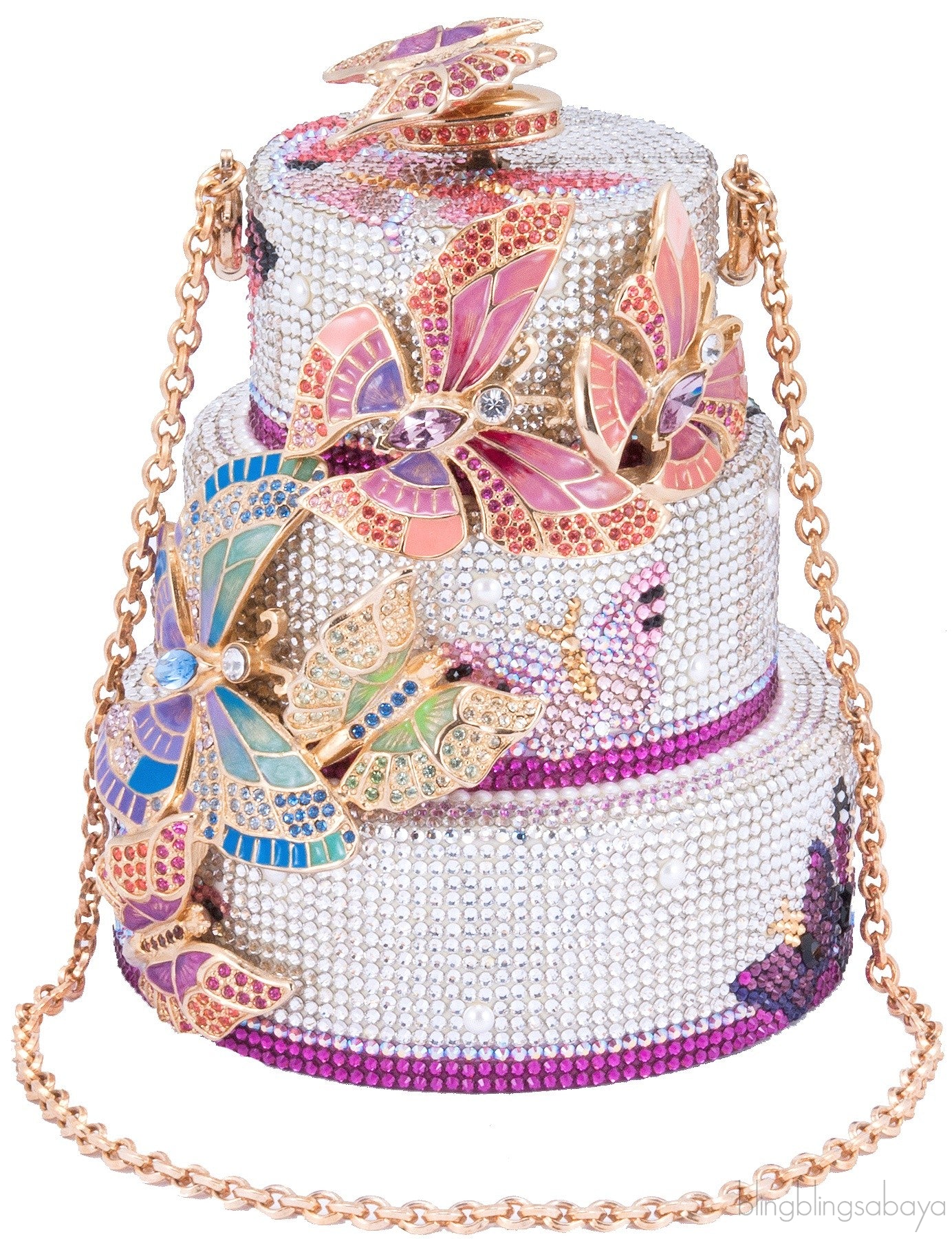 Butterfly Cake Minaudiere Clutch