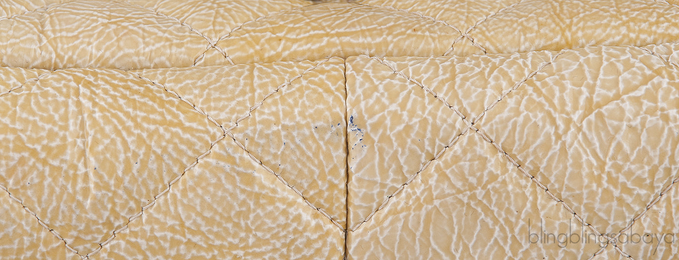 Crinkled Patent Quilted Flap Bag Jumbo