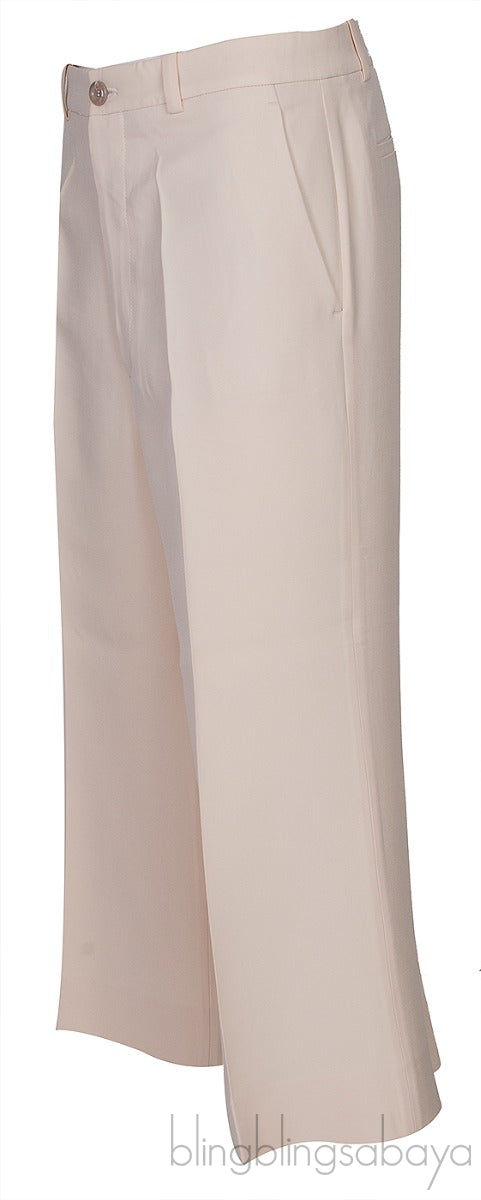 Wide Leg Beige Trouser
