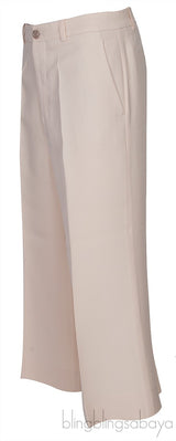 Wide Leg Beige Trouser