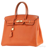 Birkin 35 Orange Togo GHW