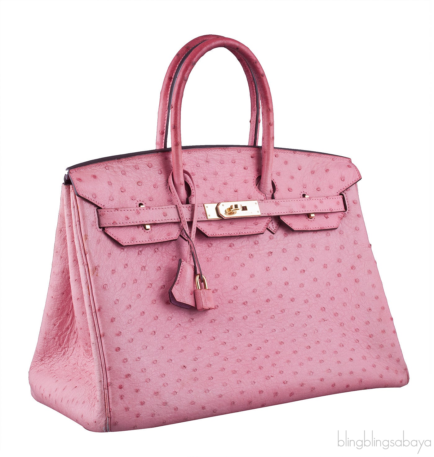 Birkin 35 Light Pink Ostrich GHW