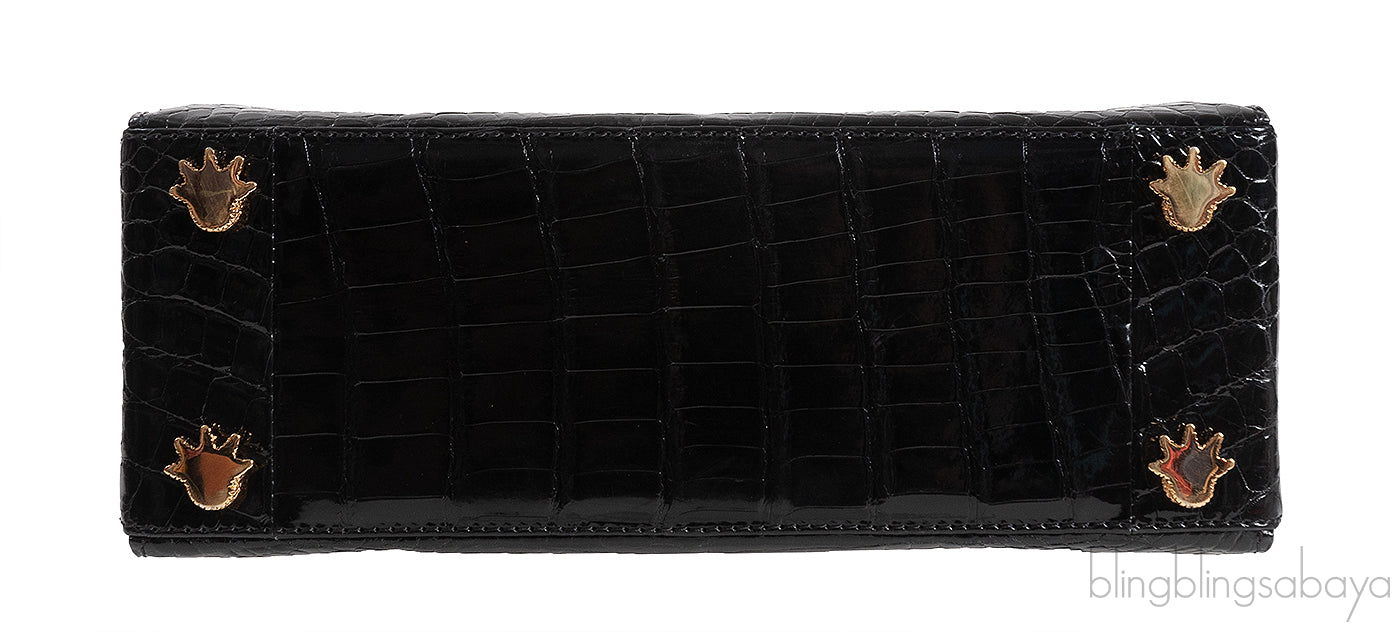 Black Signature Crocodile Bag GHW