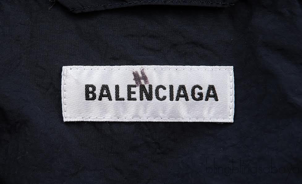 Balenciaga Logo Print Zip-Up Tri-color Jacket