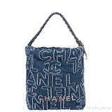Chanel 22 Mini Denim CC Logo Hobo Bag