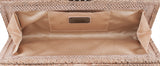 Brown Python Long Clutch