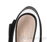 Black Suede Mesh Strass Pointed Toe Heels