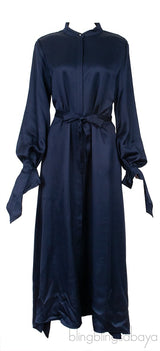 Navy Blue Asymmetric Cuff Dress